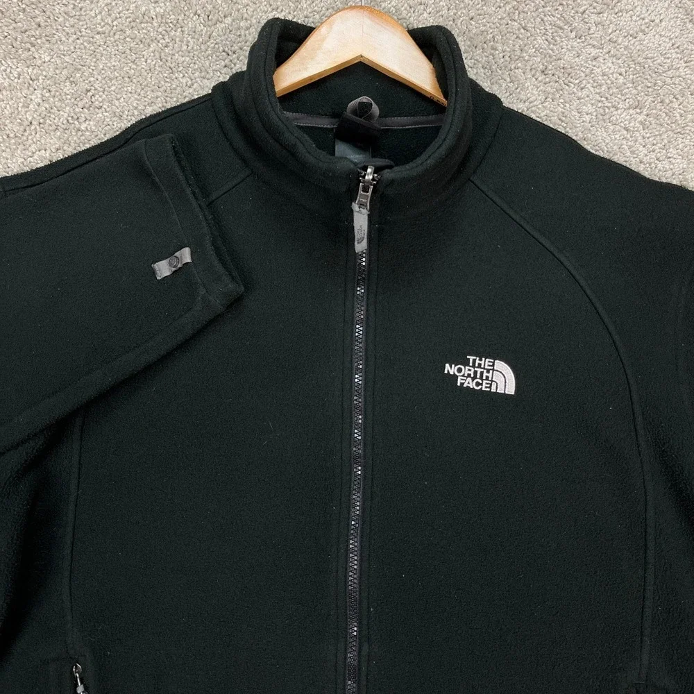 The‎ North Face Jacket Mens Large Black Long Sleeve Full Zip Fleece Performance